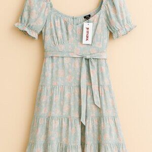 Light blue floral dress